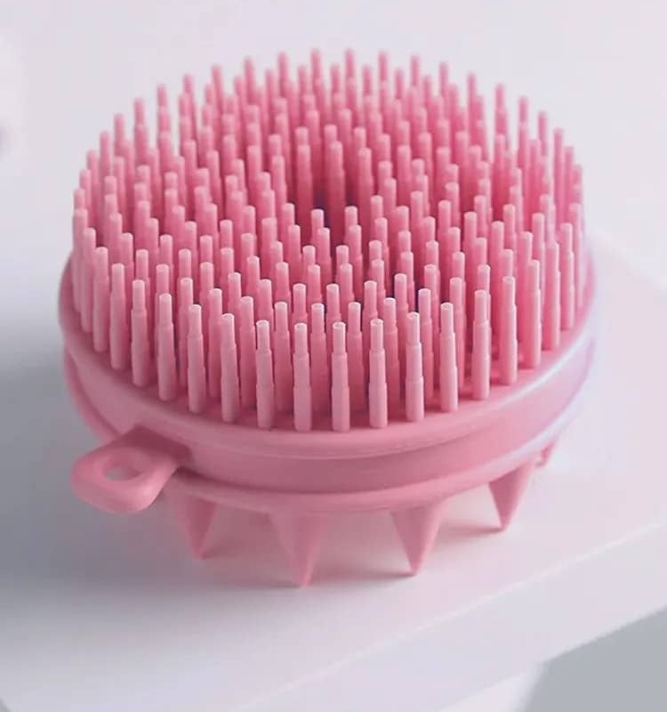 Silicone 2 in 1 Double Sided Multipurpose Shampoo Brush Body Scrubber Hair Scalp Massager