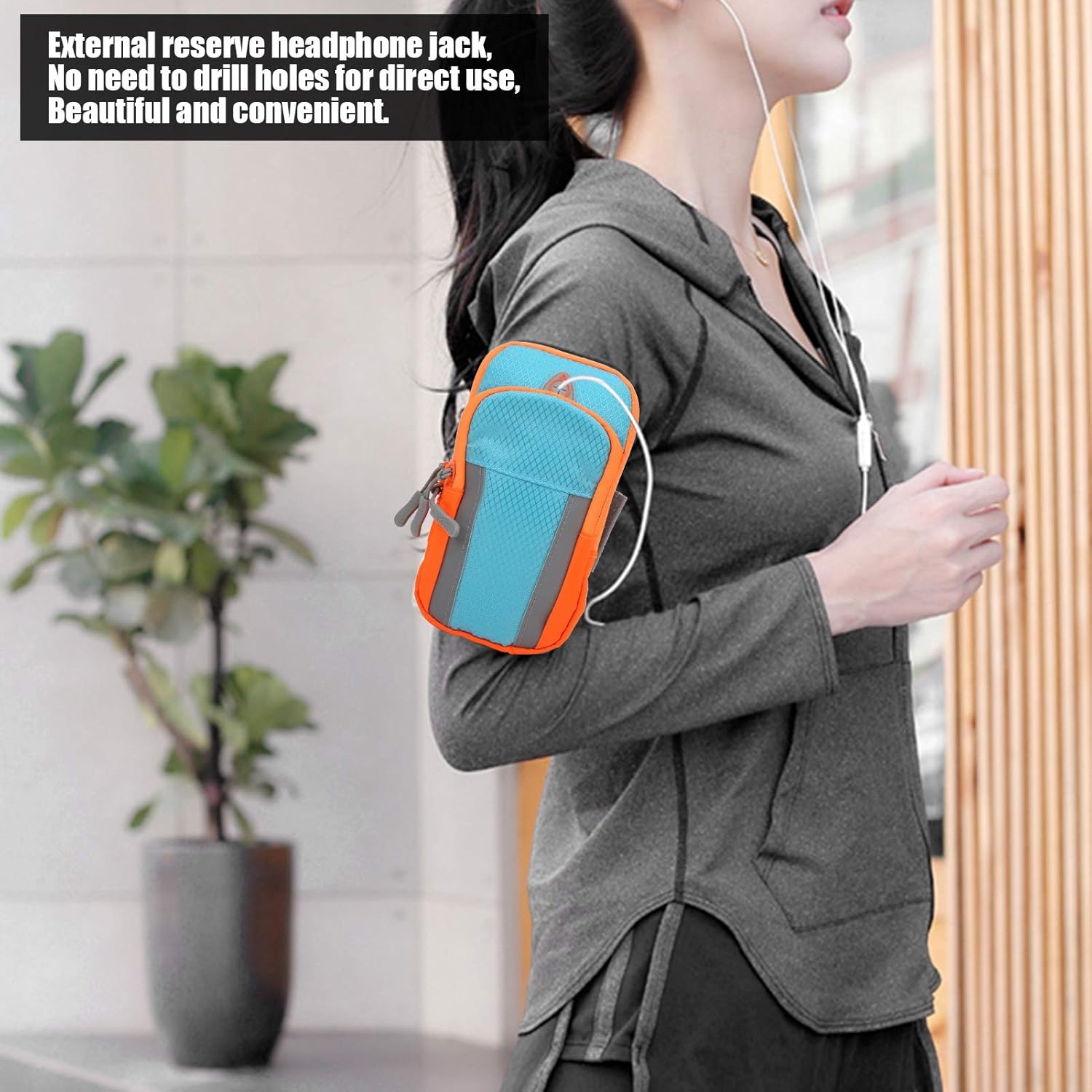 Nylon Sport Arm and tumbler Bag Multipocket with Reflective Strip for Mountaineering Fitness Running