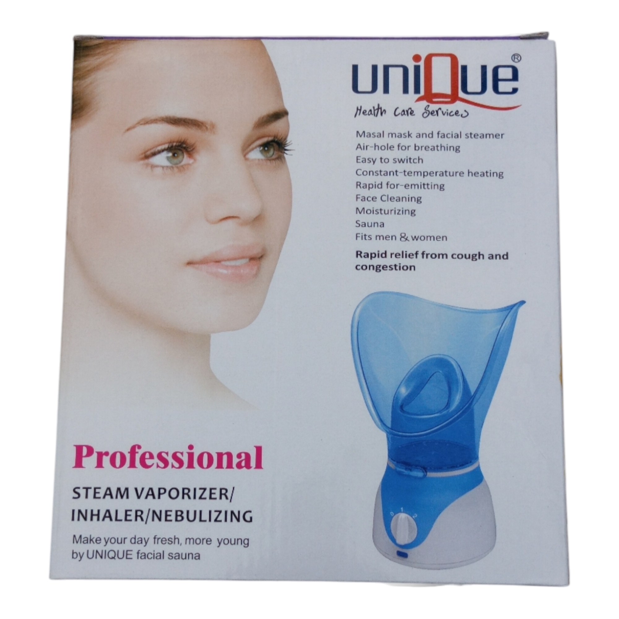 Unique Facial Steamer For Blocked Nose, Face Throat Steam Facial Humidifier UQ-650
