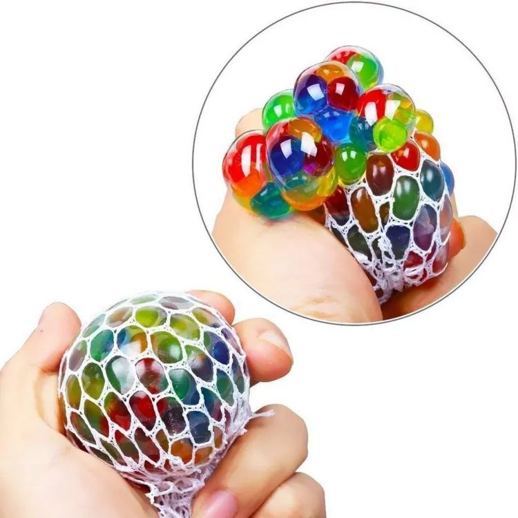 Mesh Squishy Balls Stress Relief Squeeze Grape Balls Slime Stress Ball Anti Stress Toys