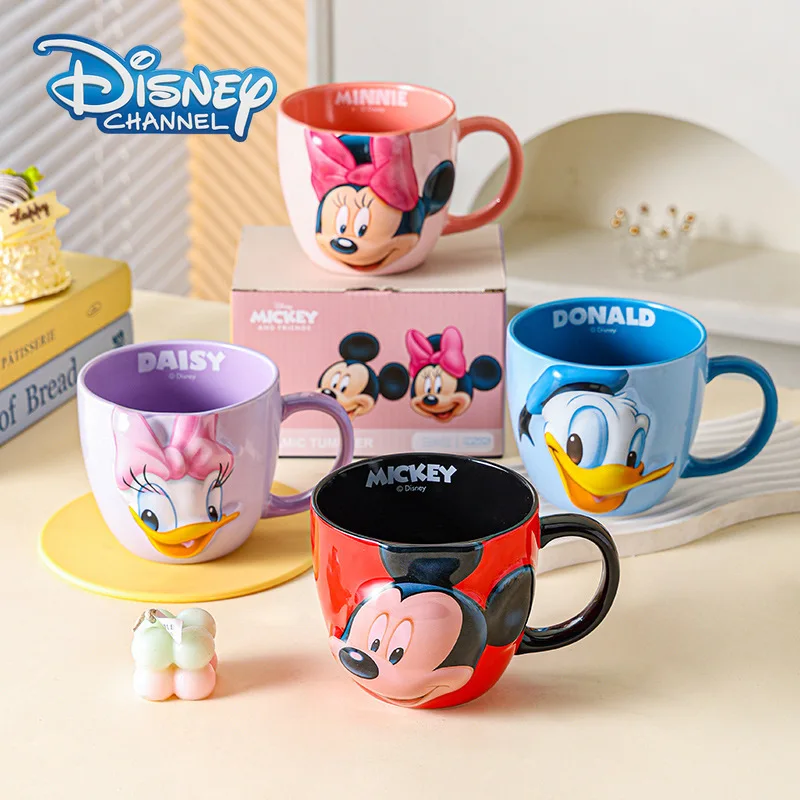Disney Mickey Mouse 3D Mug Creative Ceramic Coffee Cup with Handle Good-looking Couple Cup - 550ml