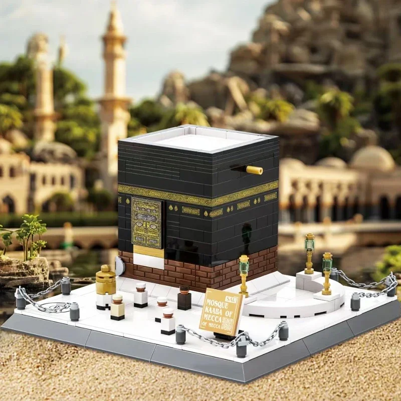 The Kaaba of the Great Mosque of Mecca Saudi Arabia City Small-Particle Building Blocks Toys