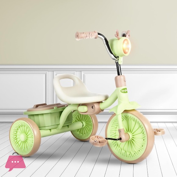 Baby Tricycle for Kids 2-5 Years Foldable Kids Cycle with Light and Music