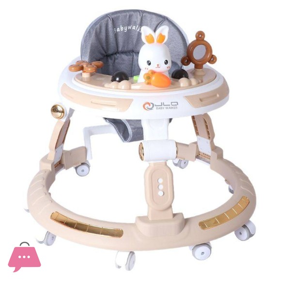 Rabbit Baby Walker Sit-to-Stand Push Walker Multi-Functional Baby Walker