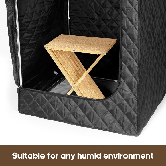 Bamboo Waterproof Folding Stool Multi-Use Seat for Bathroom and Steam Sauna Room
