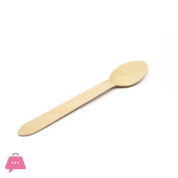 Bamboo Wood Fork & Spoon (100 Pieces)