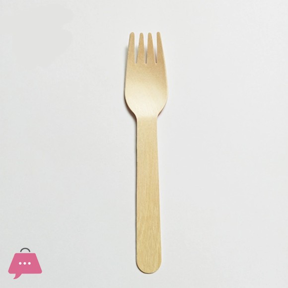 Bamboo Wood Fork & Spoon (100 Pieces)
