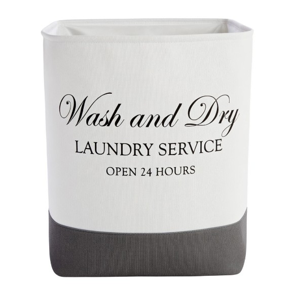 Canvas Laundry Basket for Bathroom Bedroom