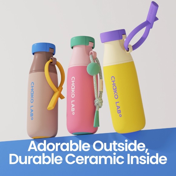 CHAKO LAB WATER BOTTLE MILK POD CERAMIC COATED - 520ML