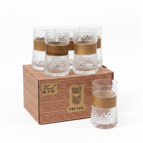 Classic Retro Borosilicate Glass Set of 6
