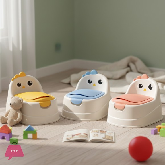 Cute Chicken Shape Kids Potty Trainer Seat - 3 Colors