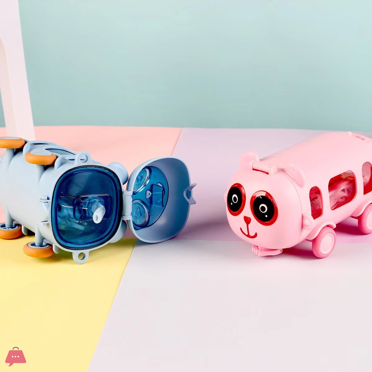 cute-panda-bear-car-plastic-water-bottle-with-straw-500ml