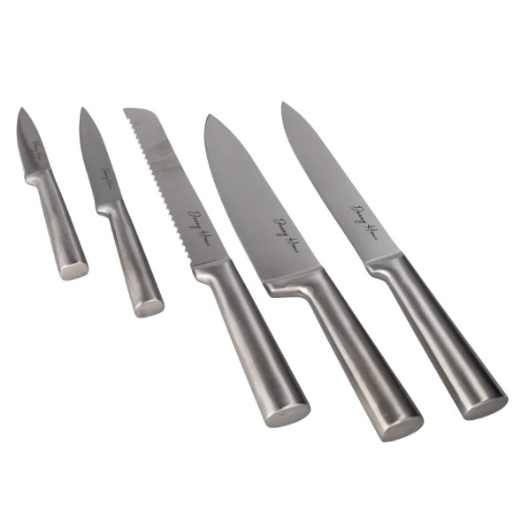 Danny Home 5 Piece Knife Set With Acacia Wood Block