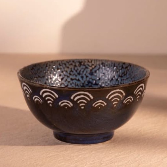 Danny Home Bohemian Design Ceramic Bowl 4.5Inch 1Pcs
