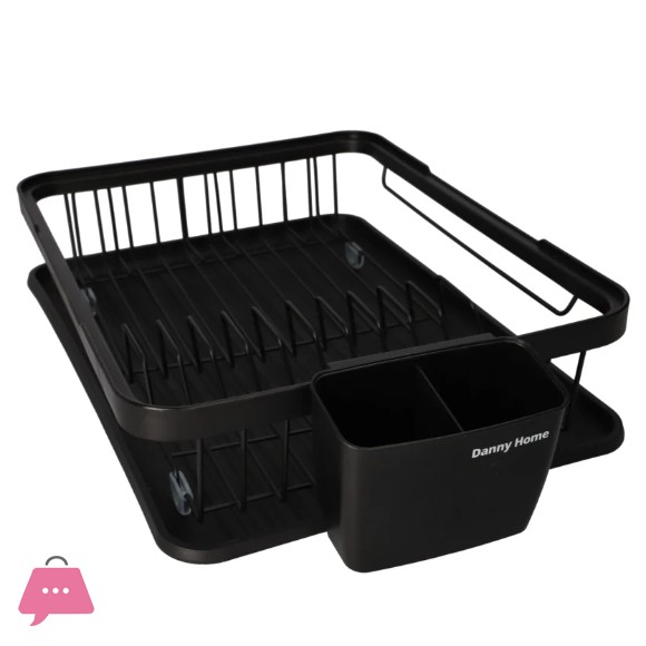 Danny Home Stainless Steel Dish Rack with Utensil Holder