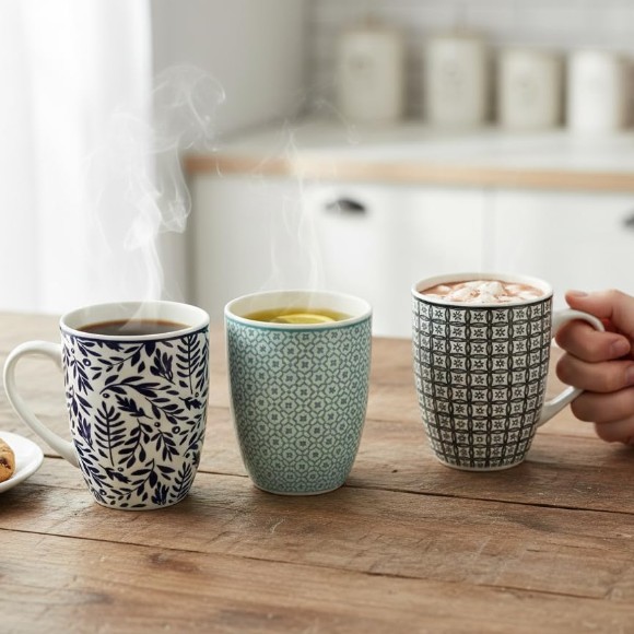 Danny Home Elegant Design Porcelain Mug 300ml 1Pcs