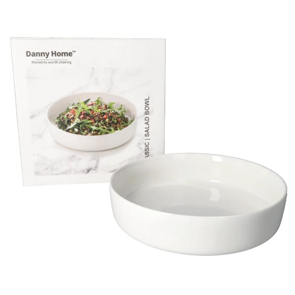 Danny Home Ceramic Round Salad Bowl 10.5 Inch