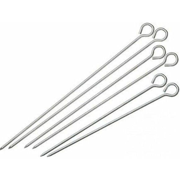 Danny Home Stainless Steel Kebab Skewers 300mm 6Pcs 25cm