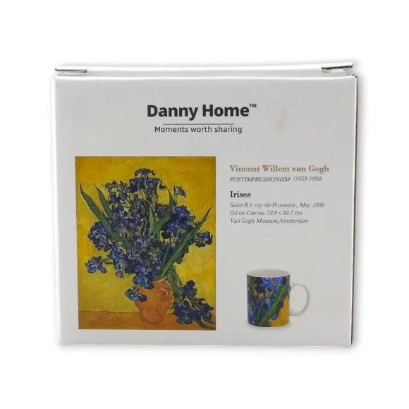 Danny Home Vincent van Gogh Irises Ceramic Coffee Mug 350ml
