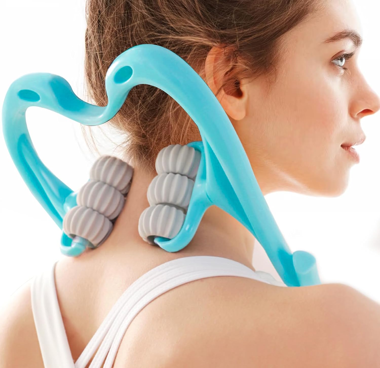 Handheld Neck Massager Roller 6 Balls Massage Point
