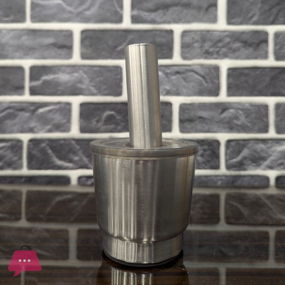 STAINLESS STEEL MORTAR & PESTLE 10CM