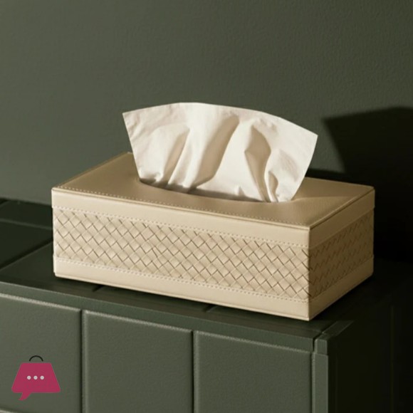 Elegance Faux Leather Tissue Box