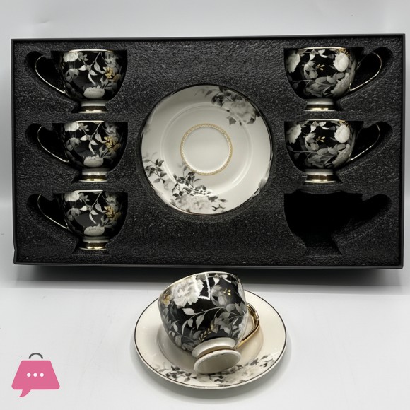 Exquisite Floral Tea Cup & Saucer Set for Gift Box