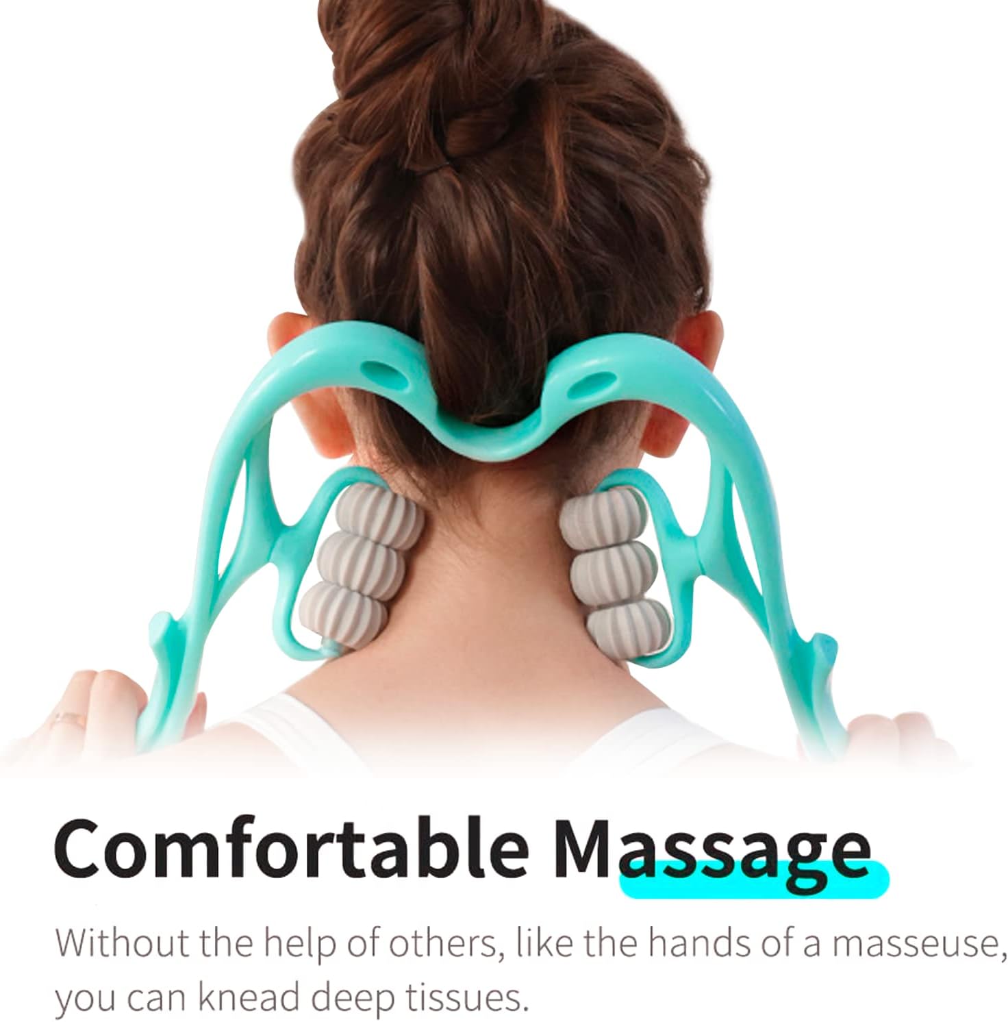 Handheld Neck Massager Roller 6 Balls Massage Point