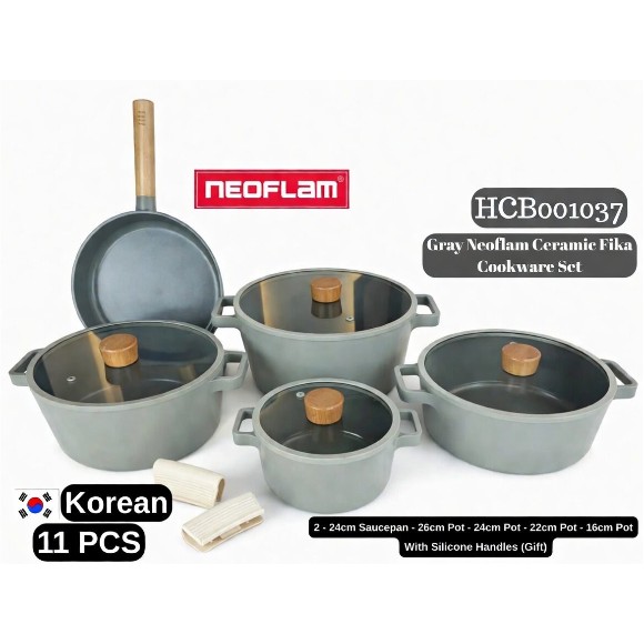 FIKA Neoflam Cookware Set Korean Made - 11-Piece