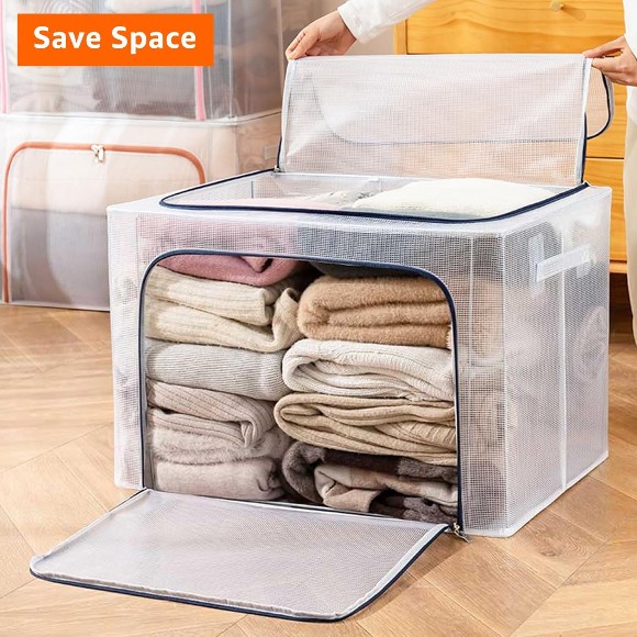 Foldable Transparent Storage Bag - 23 x 16 x 14 Inch