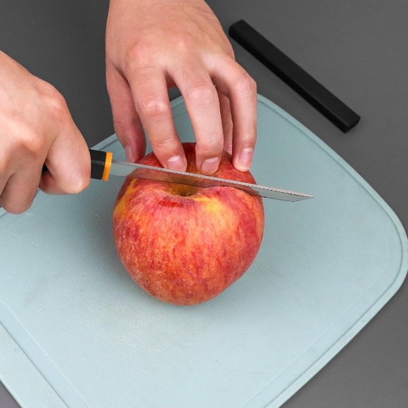 Fruit Knife Sharp Durable Blades Black Woodgrain Design Sheath and Handle Suitable for Most Vegetables, Fruits and Meat