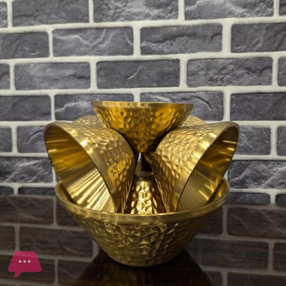 Hammered Bowls Set Bowl for Parties - 7 Pcs