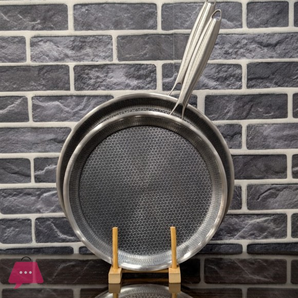 HYBRID Stainless Steel Honeycomb Fry Pan Non-Stick