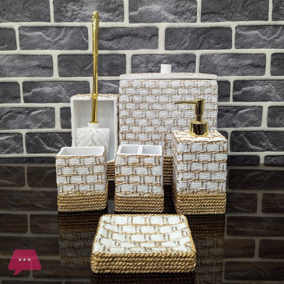 Icon Bathroom Accessories Set 6 Pcs Resin Material