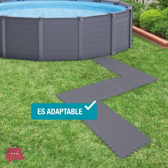 Intex Interlocking Padded Floor Protector Grey 50 x 50cm - 29084