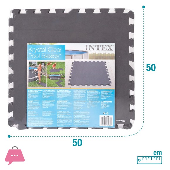 Intex Interlocking Padded Floor Protector Grey 50 x 50cm - 29084