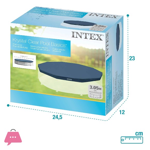 Intex Round Metal Frame Pool Cover -10 Feet - 28030
