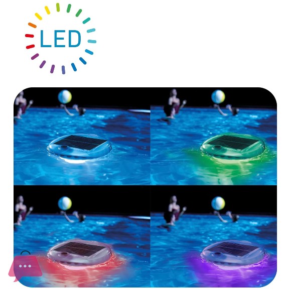 Intex Solar Powered LED Floating Pool Light 2 Lighting Modes - 28695