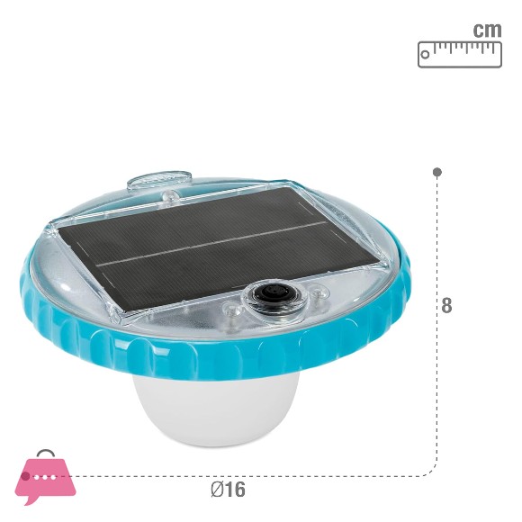 Intex Solar Powered LED Floating Pool Light 2 Lighting Modes - 28695