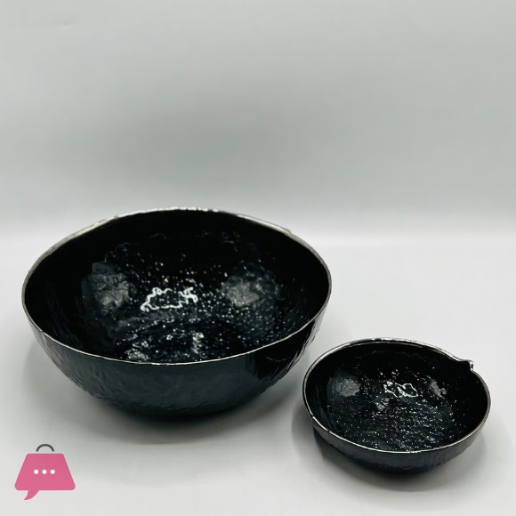 Iridescent Hammered Glass Fruit Bowl Set - 7 Piece Serving Set