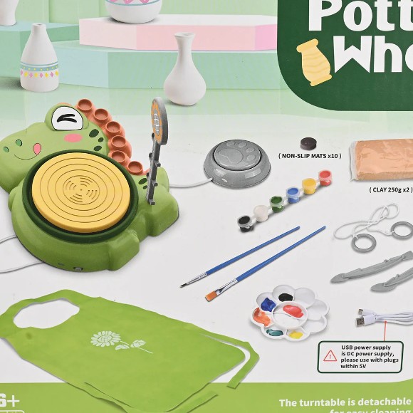 Kids Pottery Wheel Creative Play Set