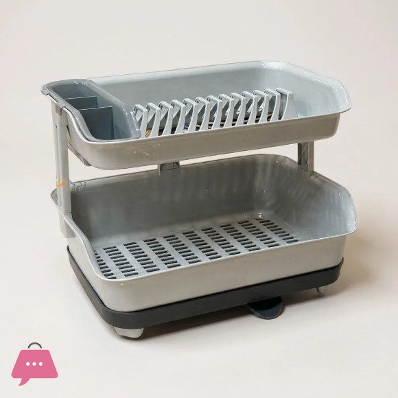 Kitchen Master Plate Stand Double Layer Dish Drainer