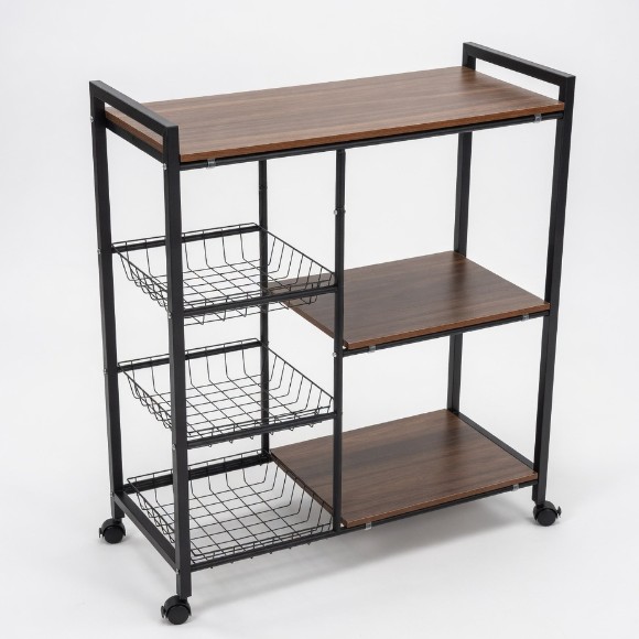 Multi-Layer Vegetable Kitchen Microwave Oven Rack Storage Shelf Rack