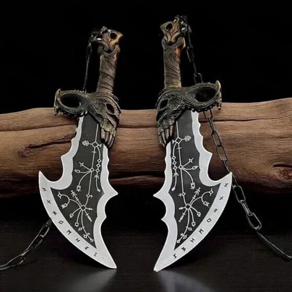 Kratos Metal Cosplay Knife with Wall Stand