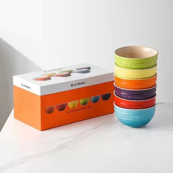 Le Creuset Bowl Mini Ball 6 Color Rainbow 6 Pieces set