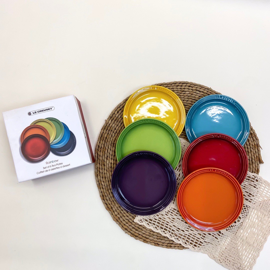 le-creuset-rainbow-ceramic-set-of-6-plates-set-of-6---7.5inch