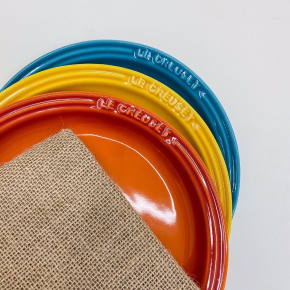 LE CREUSET Rainbow Ceramic Set of 6 Plates Set of 6 - 7.5inch