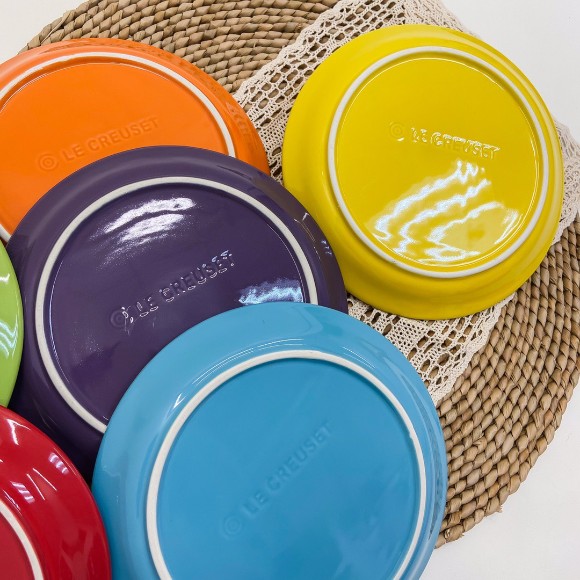 LE CREUSET Rainbow Ceramic Set of 6 Plates Set of 6 - 7.5inch