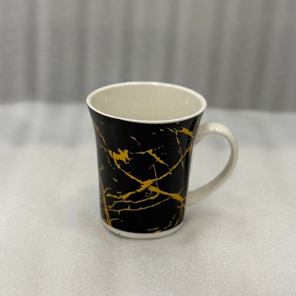 Marble Design White and Black Coffee Mug Ceramic 1Pcs