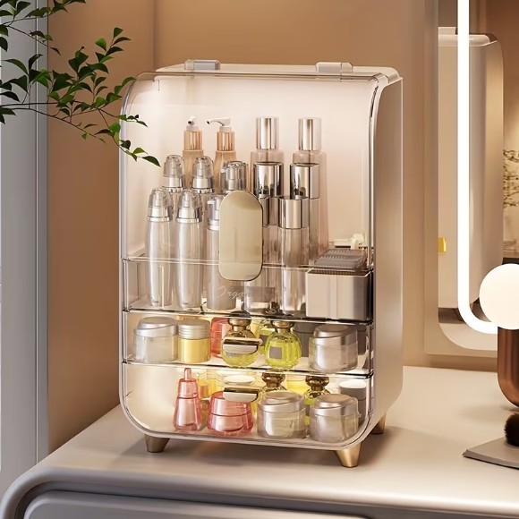 Multifunctional Storage Box Dressing Table Cosmetics Storage Box Jewelry Organizer,